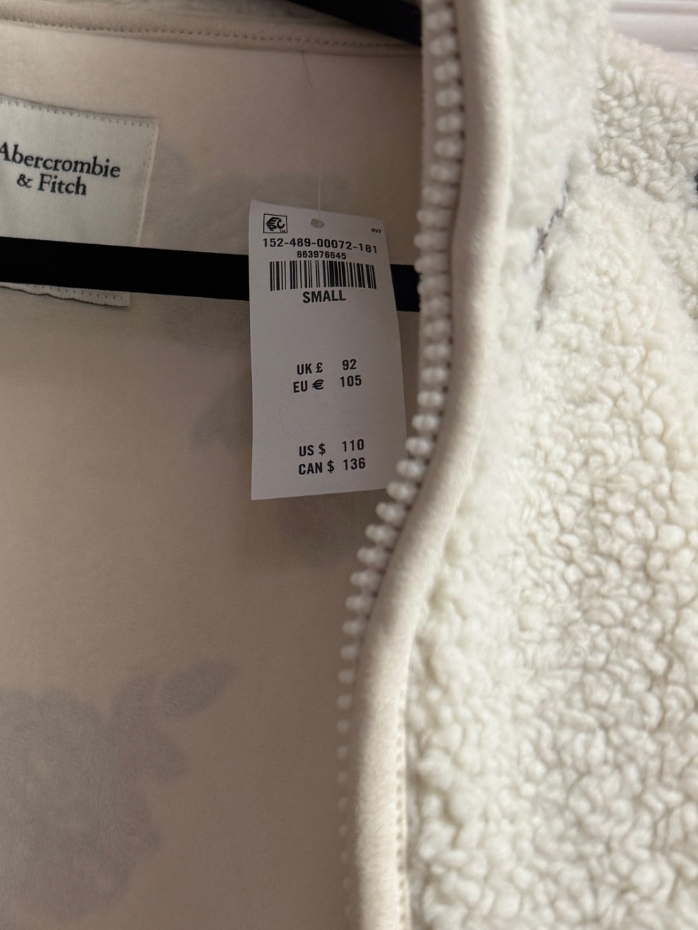 Abercrombie Cream Floral Sherpa Jacket - Women - Picture 2 of 2